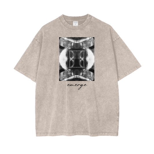 Emerge B&W Acid Wash Oversize T-Shirt